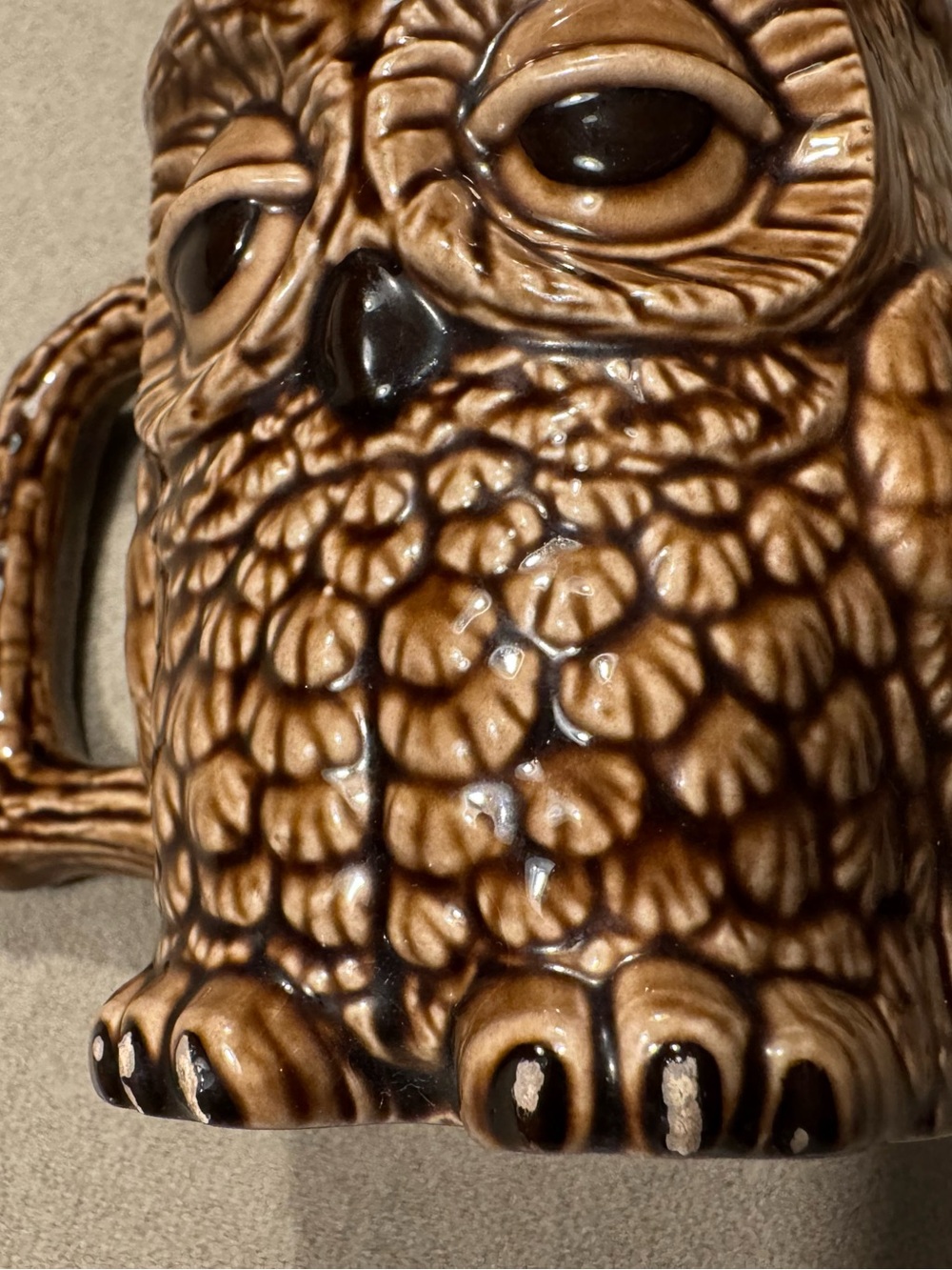 Brown Owl Ceramic mug Rustic Home Accents